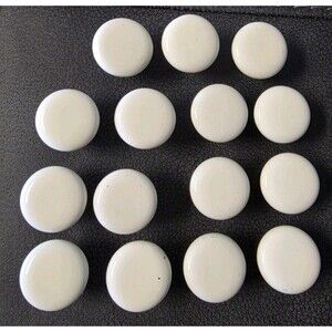 Porcelain Drawer Pulls Knobs Off White Vintage Lot of 15 Cabinet